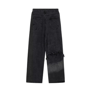 Jeans en denim pour garçon AMS SPORTS INTL, coupe ample, 100% coton, écologique, respirant, streetwear décontracté, imperméable, couleur foncée - Product Image 2