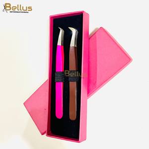 Bellus International Luxury Durable Stainless Steel Smooth Tip Lash Tweezers 45 90 Russian Volume Eyelash Extension <b>Tool</b> Custom - Product Image 1
