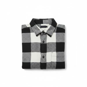 <b>Men's</b> Flannel <b>Shirt</b> Plaid Long Sleeve Custom OEM Wholesale - Product Image 5