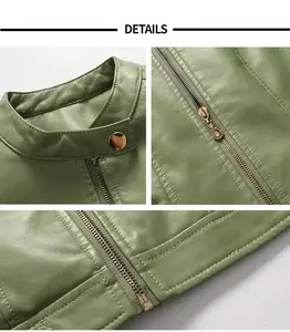 Veste en cuir pour femme à faible MOQ, nouvelle collection, haute qualité - Product Image 4