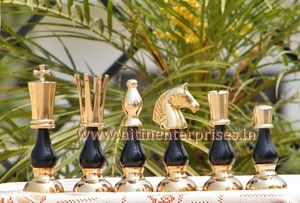 High Quality Classic Metal Brass <b>Chess</b> <b>Set</b> 114mm Combination Pieces Outdoor Board Games and <b>Chess</b> Box Unisex - Product Image 3