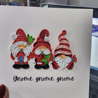 Carte de Quilling de Noël faite à la main de haute qualité 100% cadeau personnalisé unique de l'usine du Vietnam en papier