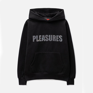 Sudadera con capucha de letras con pedrería para hombre, corte holgado, algodón French Terry de 450GSM, media cremallera, estilo oversize, streetwear - Product Image 1