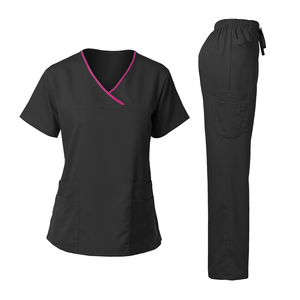 เสื้อทรงหลวมและกางเกงทรงสอบเข้ารูปสำหรับแพทย์และบุคลากรทางการแพทย์ ชุดยูนิฟอร์มพร้อมปักโลโก้และขนาดตามสั่ง - Product Image 2
