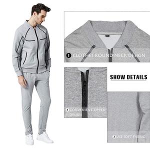 Nuevo Chándal Deportivo de Invierno para Hombre, Cálido, Ajustado, Informal, con Capucha, de Algodón, con Cierre, Personalizable con Logotipo - Product Image 4