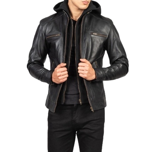 Biker Style Leather <b>Winter</b> <b>Jacket</b> Men Slim Fit Custom Logo Stand Collar High Quality <b>Cheap</b> Price Trendy Street wear <b>Jacket</b> - Product Image 1