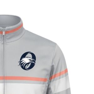 Men Gray Orange Hockey Sports Jacket Polyester Athletic Wear Training Uniform Outdoor Sports Apparel Team Performance Jacket - Product Image 6