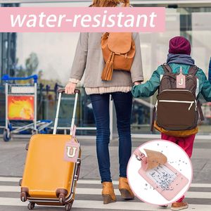 Etiquetas de Equipaje de Cuero PU de Alta Calidad, Elegantes y Modernas, con Solapa de Privacidad y Etiqueta para Nombre, para Uso en Viajes - Product Image 2
