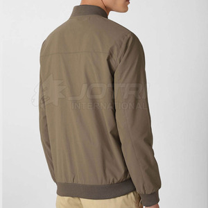 Blousons d'aviateur élégants pour hommes, hiver, logo sur le devant, fermeture éclair, qualité supérieure, service de production OEM, polyester/nylon - Product Image 3
