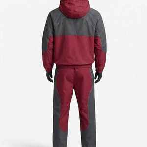 Survêtement coupe-vent d'hiver personnalisé pour homme, 2 pièces, en nylon tricoté sans couture, vêtements de sport coupe-vent, fabricant OEM - Product Image 5
