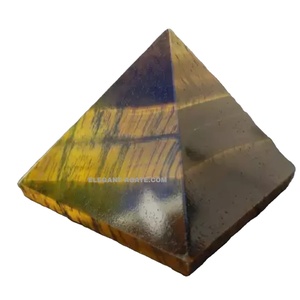 Piedra preciosa de ojo de tigre de alta calidad PIRÁMIDES Hada y estilo Feng Shui decoración del hogar piedra semipreciosa pulida artesanías al por mayor - Product Image 1