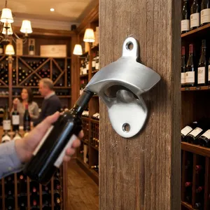 Cast Iron Wall Mounted Eco-Friendly Wine <b>Bottle</b> Opener Stainless Steel Manual for Bar Home Kitchen Use - Product Image 2