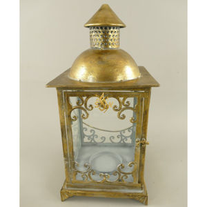 Lámpara Decorativa de Metal Chapada en Oro al Precio Más Bajo, Hecha a Mano en India, de Acero Inoxidable, con Vidrio Transparente y Forma Única para Decoración - Product Image 2