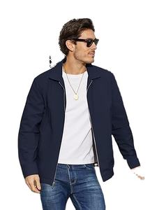 Cortavientos para hombre de alta calidad, chaquetas con cuello suelto y cremallera completa, abrigo informal con bolsillos con cremallera - Product Image 5