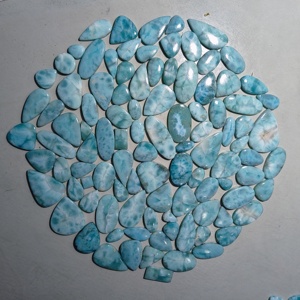 Piedras Preciosas Sueltas de Larimar Azul Claro Natural con Vetas Blancas, Formas Mixtas, Iridiscentes, de 10-20 mm, de Bolivia, para la Elaboración de Joyas - Product Image 5