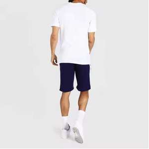 Ensemble T-shirt et short pour homme, style simple et unique, léger et respirant, OEM personnalisé, en coton pour l'été - Product Image 4
