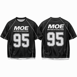 เสื้อฟุตบอลอเมริกันแบบตาข่ายระบายอากาศได้ดี สั่งทำได้ตามต้องการ พร้อมโลโก้แบบกำหนดเอง ทรงโอเวอร์ไซส์ สไตล์สตรีทแวร์ ผลิตจากโพลีเอสเตอร์ 100% รับผลิตจำนวนมาก (OEM) - Product Image 2