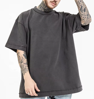 T-shirt vintage personnalisé pour homme, 100 % coton, coupe classique, streetwear, grandes tailles, grammage lourd