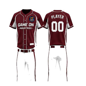 Conjunto de Uniforme de Béisbol de Colores Personalizados, Uniforme de Béisbol Masculino de Alta Calidad y Ropa Deportiva de Béisbol, Uniformes Transpirables y de Secado Rápido - Product Image 1