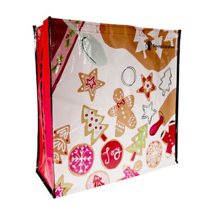 Bolsa de asas de Navidad personalizada de alta calidad Artículo de seda personalizado Patrón de estilo Carta Promoción Aus - Product Image 1