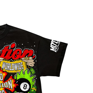 Worldwide OEM ODM Men's <b>Black</b> Oversized T-Shirt Short Sleeve Streetwear Printed Design O-Neck Jersey Fabric - Product Image 2