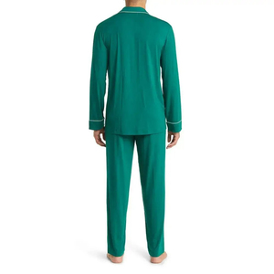 Plain Solid Color Thermal Men Sleepwear Suits Quick Dry Breathable Anti Shrink High Durable Shirts Trousers Sleepwear Suits - Product Image 4