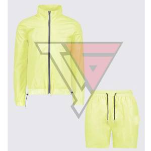 Conjunto corto de chaqueta corta con cremallera y cortavientos ligero personalizado para mujer, chándal de nailon impermeable personalizado al por mayor para mujer - Product Image 6