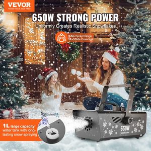 Macchina della Neve Portatile Premium 650W con Telecomando Wireless, Serbatoio da 1L, Alta Produzione di Fiocchi di Neve Artificiali per Illuminazione Scenica - Product Image 2