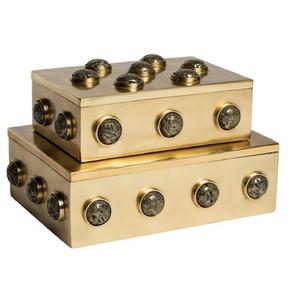 Boîte de rangement de luxe en laiton et aluminium, décorative, pour hôtel et décoration de table à domicile - Product Image 5