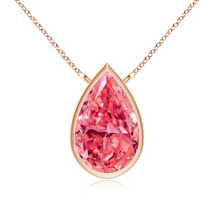 Vaayu Jewels - Colgante Solitario de Turmalina en Forma de Pera con Baño de Oro 925/935 para Mujer, Engaste de Bisel, Lujo, Gota de Agua - Product Image 3