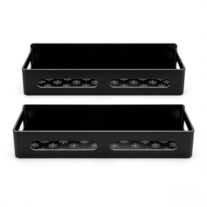 Organisateur magnétique pour réfrigérateur en plastique, étagère à épices, 2 niveaux, installation <span class=keywords><strong>sans</strong></span> perçage, étagère magnétique puissante pour réfrigérateur, rangement de cuisine - Product Image 3