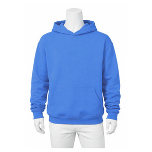 เสื้อฮู้ดดี้ผู้ชายสำหรับฤดูใบไม้ร่วง ผ้าฝ้าย 100% ทรงโอเวอร์ไซส์ ไซส์ใหญ่ ผ้าระบายอากาศ แขนยาว เป็นมิตรกับสิ่งแวดล้อม ผ้าไม่ยับ ด้านหน้า - Product Image 1