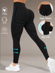 Leggings Deportivos de Cintura Alta con Efecto Fruncido para Mujer |   Leggings de Entrenamiento Suaves y Cómodos para Yoga |   Pantalones de Compresión Deportivos Sleek Performance - Product Image 5