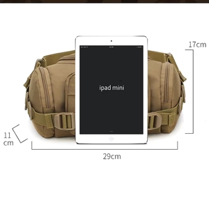Bolsa Tática Masculina Impermeável em Material Oxford com Zíper Curto Antifurto para Pesca e Camping - Product Image 4