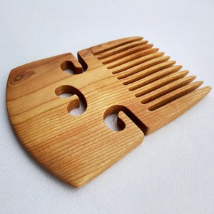 Peine Masajeador de Cuero Cabelludo de Madera de Neem Creativo, Cepillo de Masaje de Meridianos para la Cabeza de Dientes Anchos, Peine Desenredante para el Cabello - Product Image 3