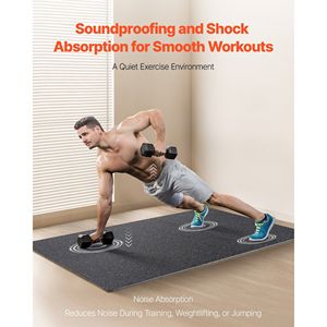 Tapis de sol de gym épais de 0,56 pouce, 6 dalles, revêtement en caoutchouc, mousse EVA, 25 po x 25 po, revêtement de sol protecteur, couverture de 25 pi², 1 niveau - Product Image 5