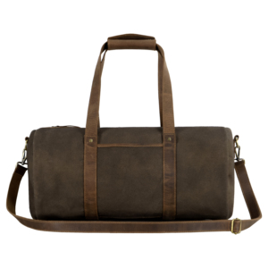Vintage Waxed Canvas & Crazy Horse Leather Travel Duffel <b>Bag</b> Large Capacity Weekend <b>Overnight</b> <b>Bag</b> Custom Gym Business Travel Lug - Product Image 1
