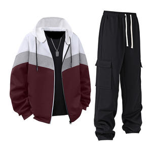 Conjunto de Sudadera con Capucha y Pantalones Largos para Hombre, Estilo Casual, con Bordado de Logotipo Personalizado, Precio de Fábrica de Bangladesh y China, Diseño de Parches para Primavera/Otoño - Product Image 3
