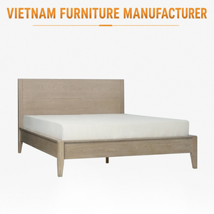 Vietnam Factory Direct OEM/ODM Solid Oak Wood Tool-free Design Easy Assemple Wooden Beds <b>Frame</b> Eco-Friendly Bedroom Furniture - Product Image 1