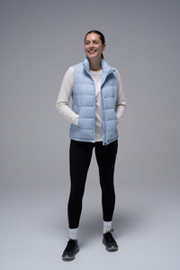 Women’s Premium Puffer Half Sleeve Winter Jacket Custom Outdoor Wear For Womens Windproof <b>Zipper</b> Closure Side Pockets Women <b>Coat</b> - Product Image 5