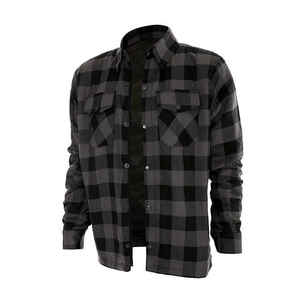 Nouvelle Arrivée Chemise en Flanelle Personnalisée Couleur Violette Motif à Carreaux Imprimé Boutons Double Poches Col Montant Respirante Écologique - Product Image 5