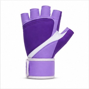 ถุงมือฟิตเนสสำหรับยกน้ำหนักกลางแจ้ง เพาะกาย แบบ unisex ปรับแต่งได้ หนังครึ่งนิ้ว กันลื่น ปิดด้วยแถบตีนตุ๊กแก - Product Image 3
