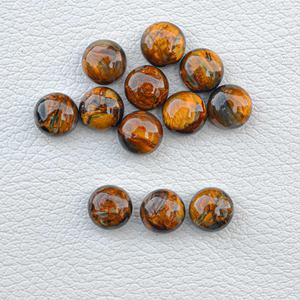 Pietersita dorada natural de 4mm, cabujón redondo liso, piedras preciosas pulidas sueltas, proveedor mayorista, oferta a granel a un precio razonable - Product Image 3