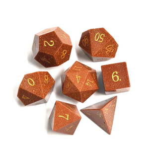 Dés en pierre de haute qualité, cristal de pierre rouge naturelle, pierres précieuses de guérison Reiki, ensemble de dés gravés sur mesure, Vikings - Product Image 1