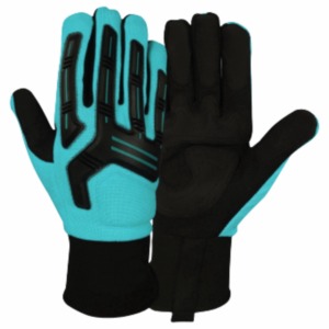 Gants de travail en cuir renforcés pour hommes, 100% respirants, de qualité supérieure, compatibles avec les écrans tactiles et offrant une protection contre les chocs en TPR - Product Image 3