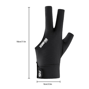 Guantes de Billar Personalizados OEM de Poliéster y Spandex, Impermeables, Transpirables, Antideslizantes, con Cierre de Gancho y Bucle, para Deportes al Aire Libre y Snooker - Product Image 3