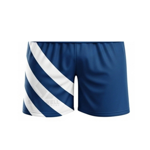 Ensemble de maillot et short de football personnalisé pour homme, bleu marine et blanc, à rayures, manches courtes, col rond, en polyester anti-humidité, uniforme d'équipe - Product Image 6