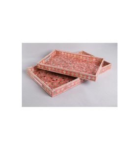 Plateaux élégants en nacre pour la décoration de la maison de luxe, la table à manger, l'organisation de la coiffeuse, la présentation de cadeaux - Product Image 1