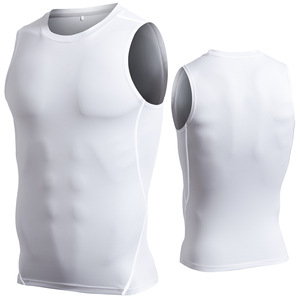 Bangladesh CN Factory Price Men's <b>Compression</b> Tank Top Quick Dry Sleeveless Sports Vest O Neck Muscle Shirt Gym Workout - Product Image 6