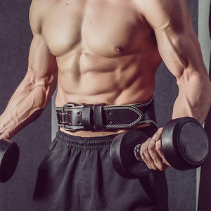 Cow Hide Leather Weightlifting <b>Belt</b> with Powerlifting Buckle GYM Fitness Soft Padded <b>Belt</b> For Weightlifting - Product Image 6